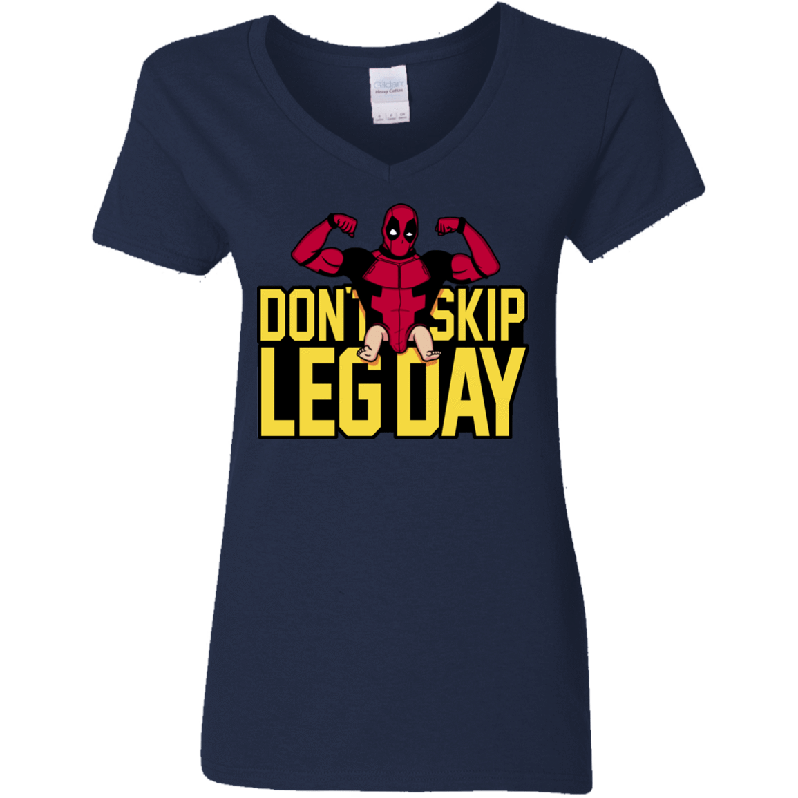 T-Shirts Navy / S Dont Skip Leg Day Women's V-Neck T-Shirt