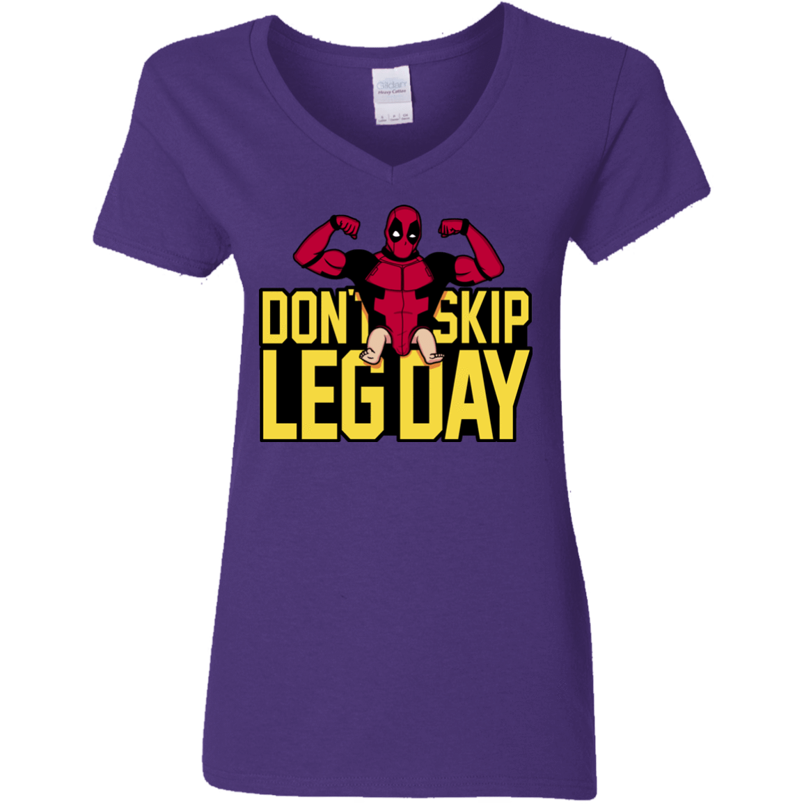 T-Shirts Purple / S Dont Skip Leg Day Women's V-Neck T-Shirt