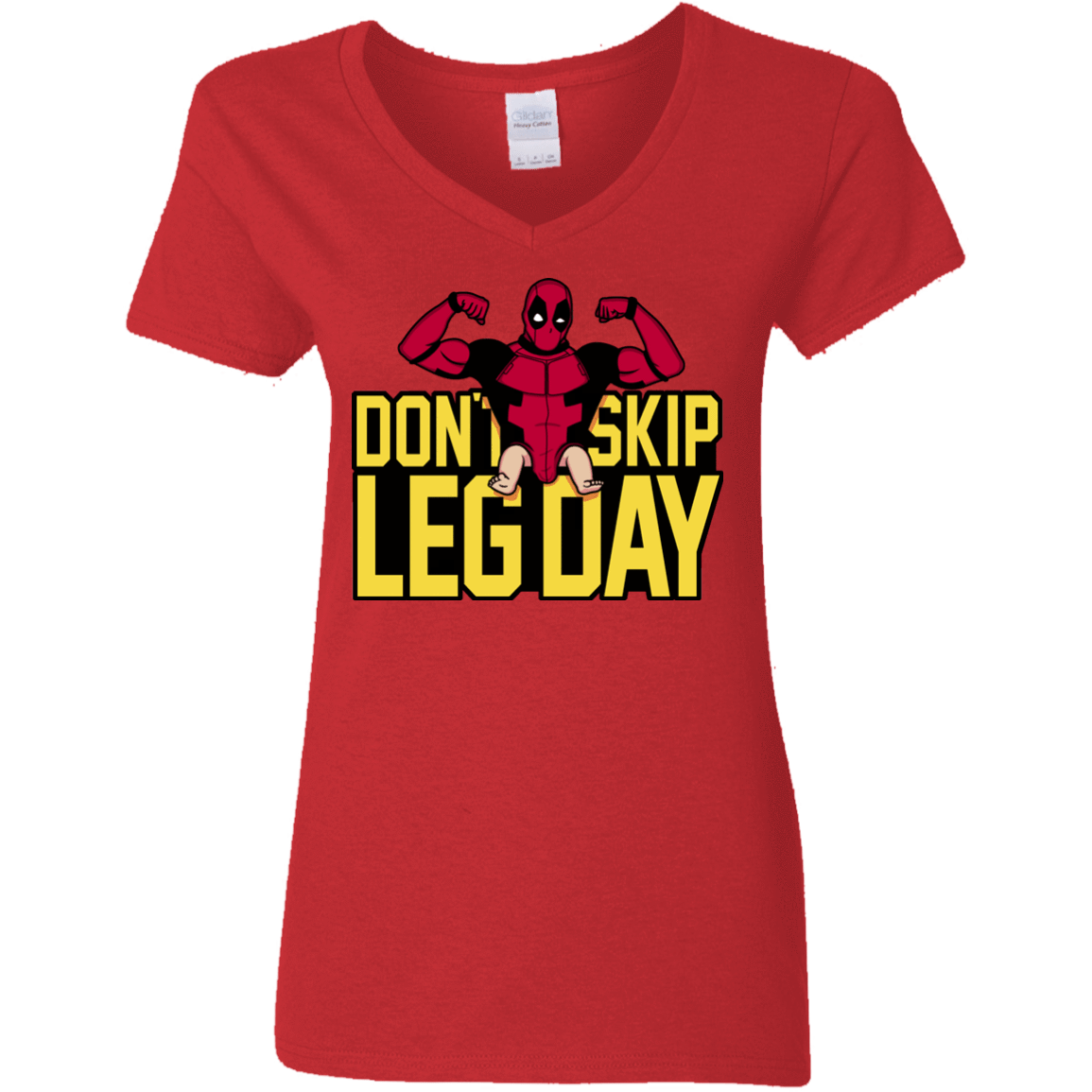 T-Shirts Red / S Dont Skip Leg Day Women's V-Neck T-Shirt