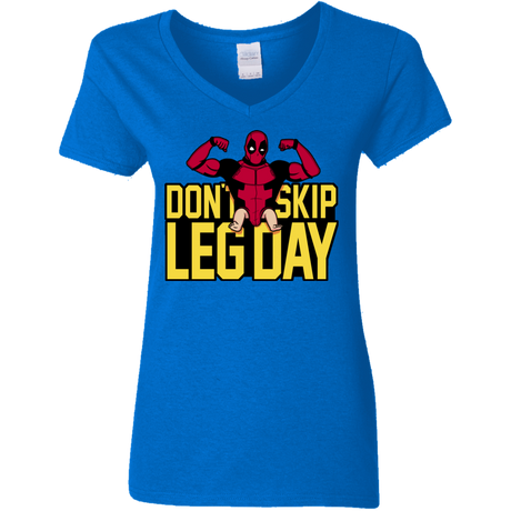 T-Shirts Royal / S Dont Skip Leg Day Women's V-Neck T-Shirt