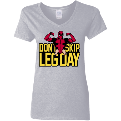 T-Shirts Sport Grey / S Dont Skip Leg Day Women's V-Neck T-Shirt