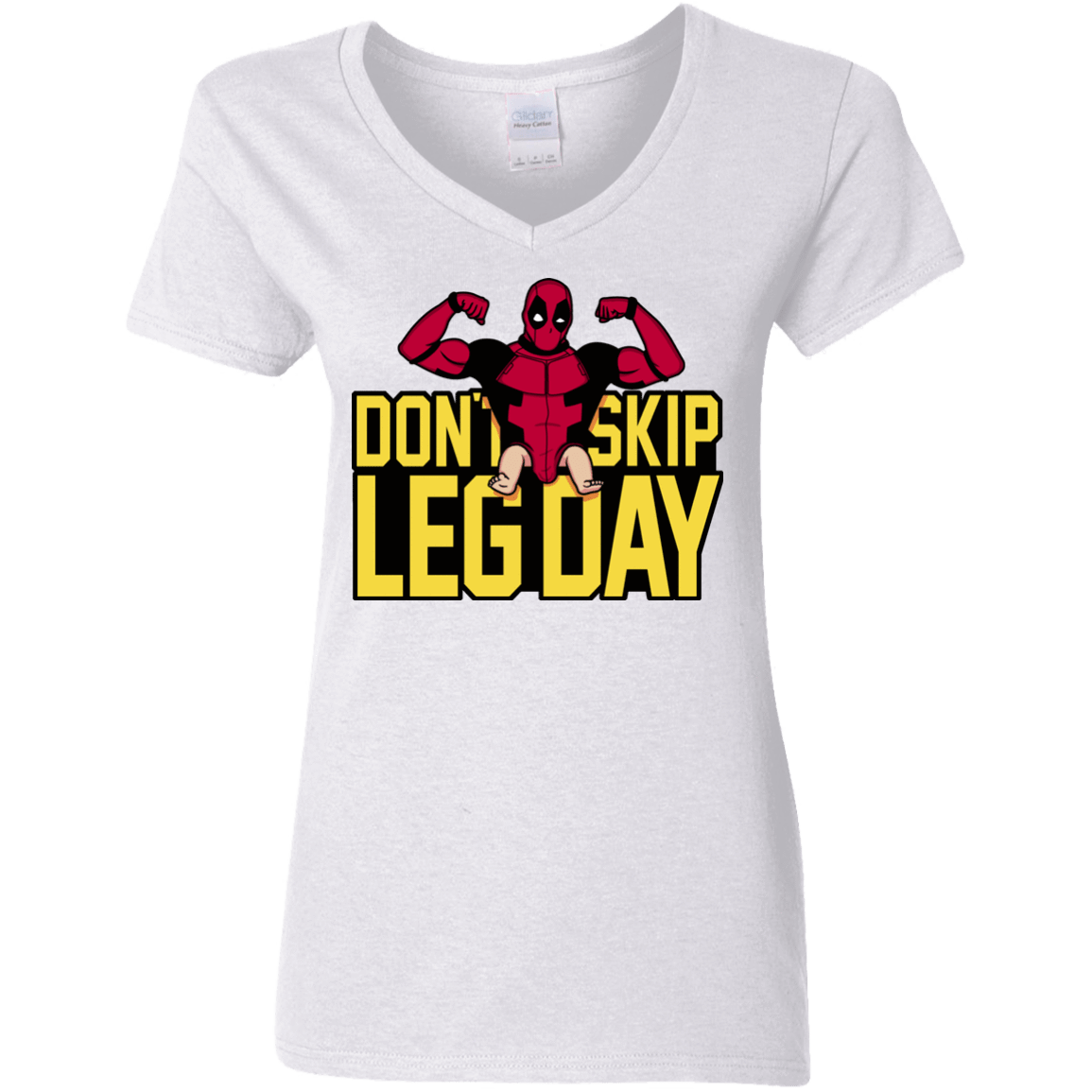 T-Shirts White / S Dont Skip Leg Day Women's V-Neck T-Shirt