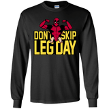 T-Shirts Black / YS Dont Skip Leg Day Youth Long Sleeve T-Shirt