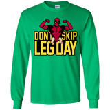 T-Shirts Irish Green / YS Dont Skip Leg Day Youth Long Sleeve T-Shirt