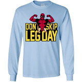 T-Shirts Light Blue / YS Dont Skip Leg Day Youth Long Sleeve T-Shirt