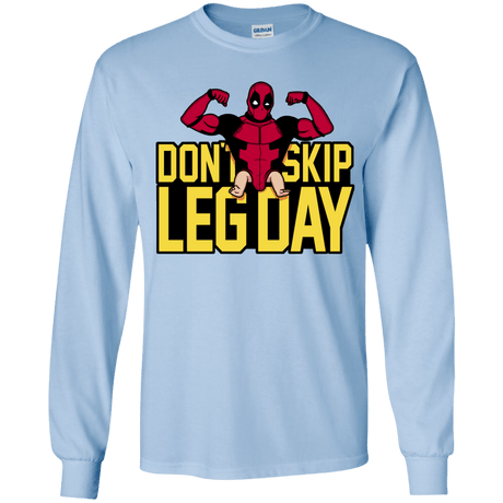 T-Shirts Light Blue / YS Dont Skip Leg Day Youth Long Sleeve T-Shirt
