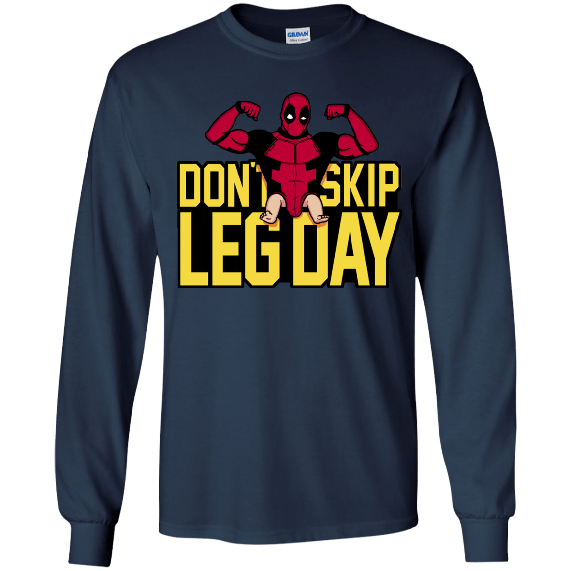 T-Shirts Navy / YS Dont Skip Leg Day Youth Long Sleeve T-Shirt