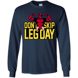 T-Shirts Navy / YS Dont Skip Leg Day Youth Long Sleeve T-Shirt