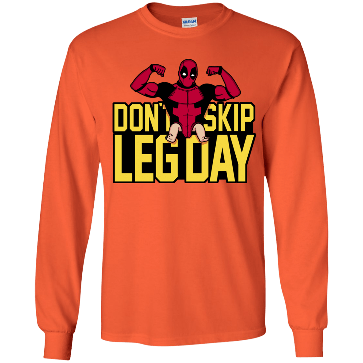 T-Shirts Orange / YS Dont Skip Leg Day Youth Long Sleeve T-Shirt