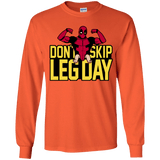 T-Shirts Orange / YS Dont Skip Leg Day Youth Long Sleeve T-Shirt