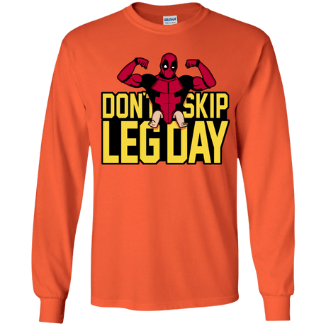T-Shirts Orange / YS Dont Skip Leg Day Youth Long Sleeve T-Shirt