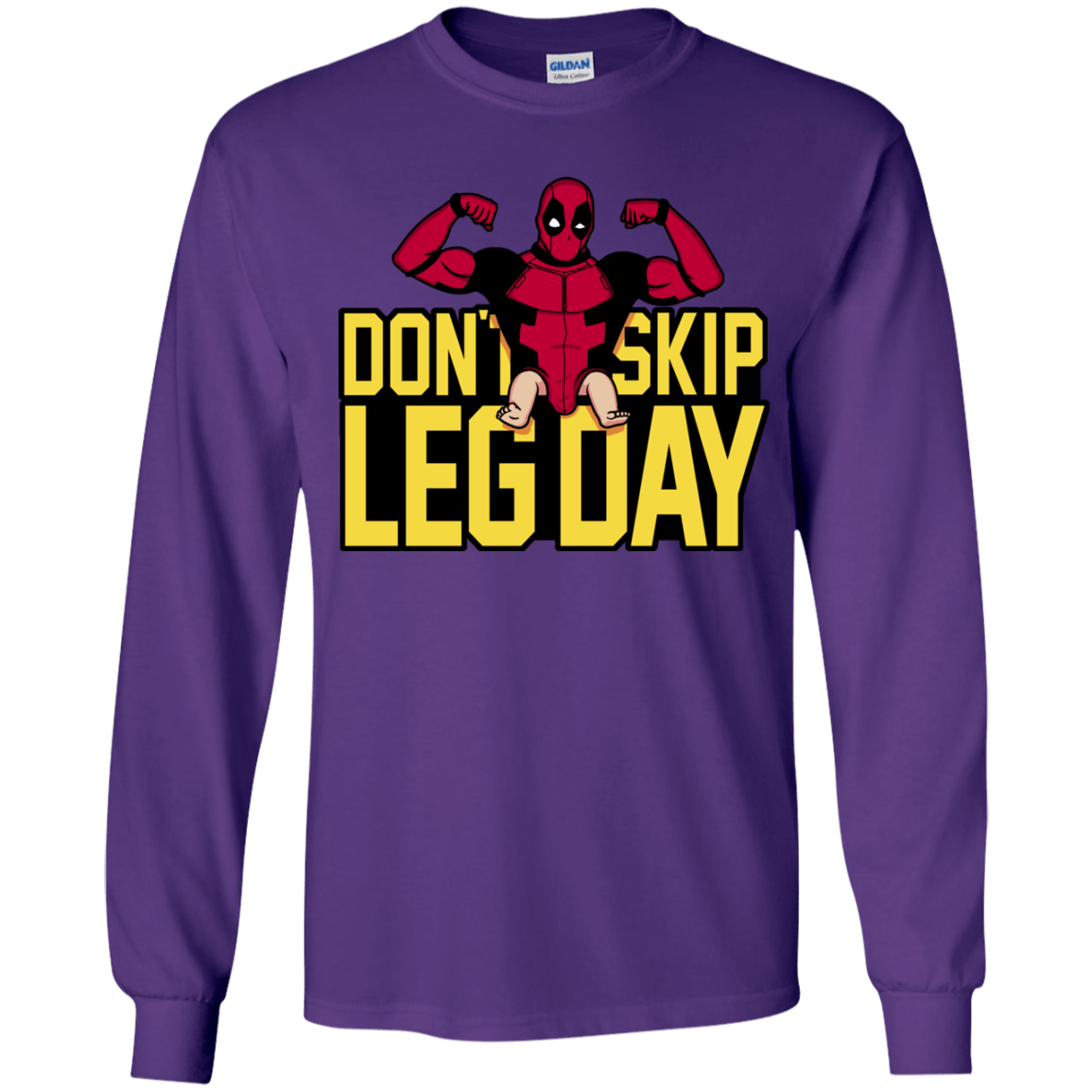 T-Shirts Purple / YS Dont Skip Leg Day Youth Long Sleeve T-Shirt