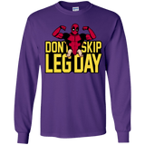 T-Shirts Purple / YS Dont Skip Leg Day Youth Long Sleeve T-Shirt