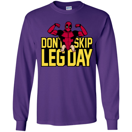 T-Shirts Purple / YS Dont Skip Leg Day Youth Long Sleeve T-Shirt