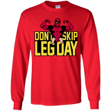 T-Shirts Red / YS Dont Skip Leg Day Youth Long Sleeve T-Shirt