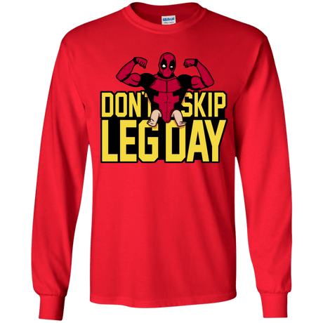 T-Shirts Red / YS Dont Skip Leg Day Youth Long Sleeve T-Shirt