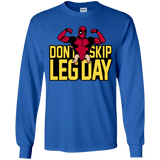 T-Shirts Royal / YS Dont Skip Leg Day Youth Long Sleeve T-Shirt