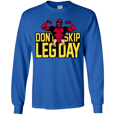 T-Shirts Royal / YS Dont Skip Leg Day Youth Long Sleeve T-Shirt