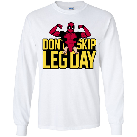 T-Shirts White / YS Dont Skip Leg Day Youth Long Sleeve T-Shirt