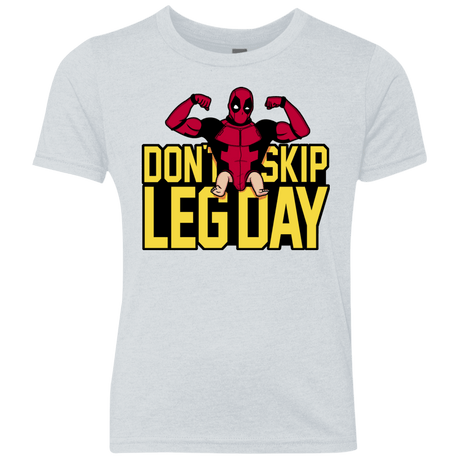 T-Shirts Heather White / YXS Dont Skip Leg Day Youth Triblend T-Shirt