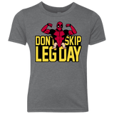 T-Shirts Premium Heather / YXS Dont Skip Leg Day Youth Triblend T-Shirt