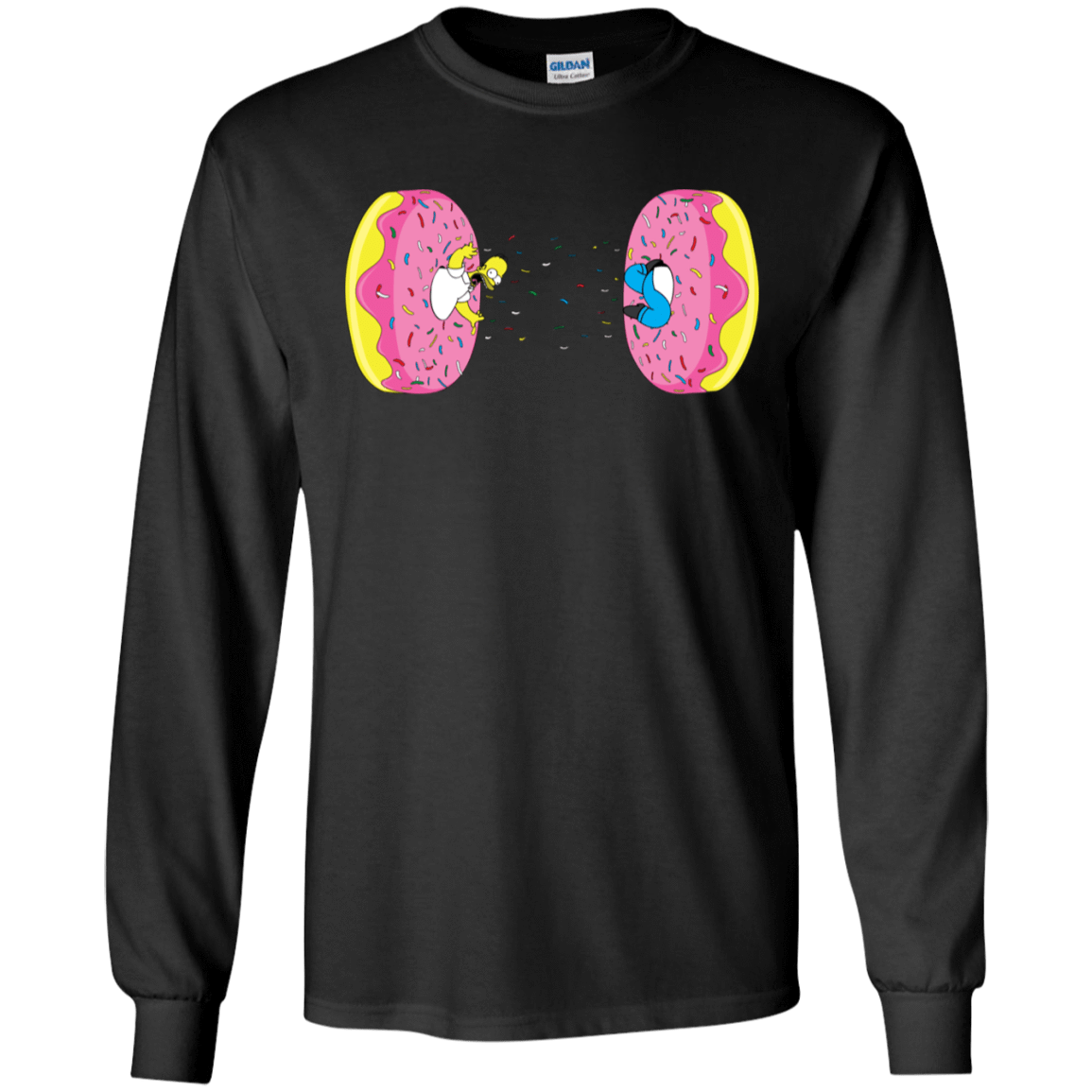 T-Shirts Black / S Donut Portal Men's Long Sleeve T-Shirt