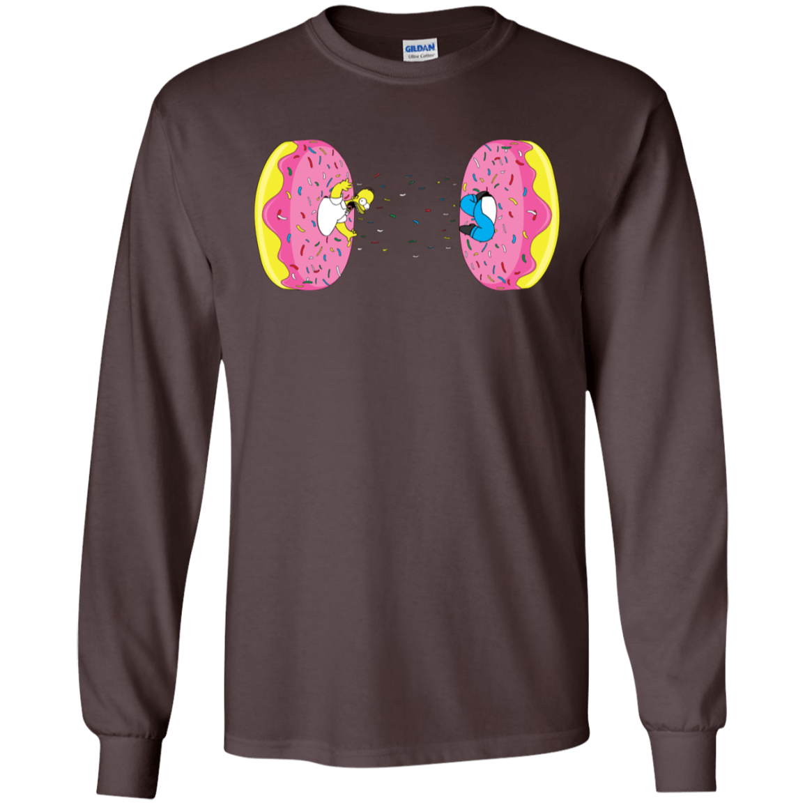 T-Shirts Dark Chocolate / S Donut Portal Men's Long Sleeve T-Shirt