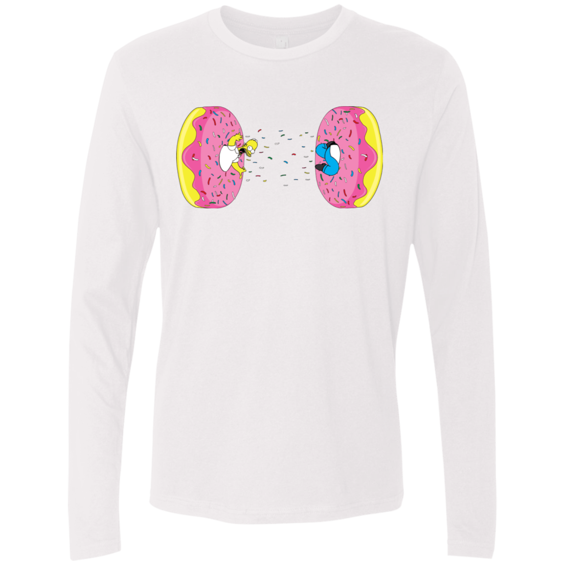 T-Shirts White / S Donut Portal Men's Premium Long Sleeve