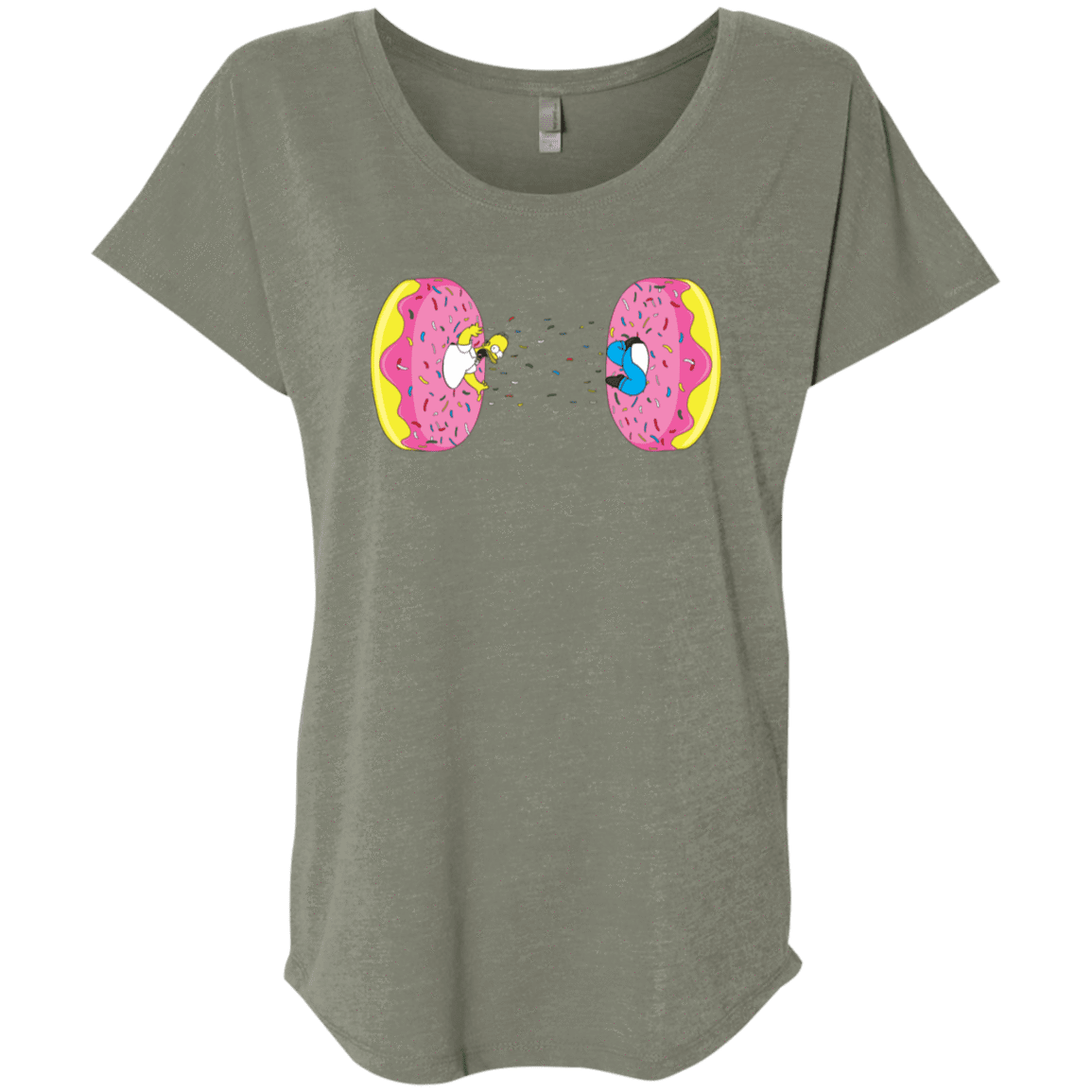 T-Shirts Venetian Grey / X-Small Donut Portal Triblend Dolman Sleeve