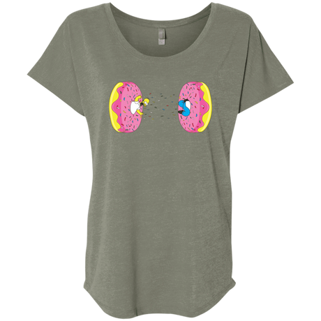 T-Shirts Venetian Grey / X-Small Donut Portal Triblend Dolman Sleeve