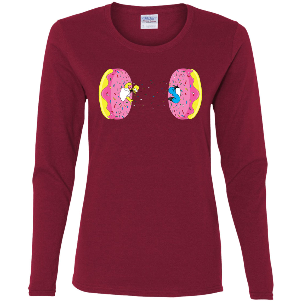 T-Shirts Cardinal / S Donut Portal Women's Long Sleeve T-Shirt