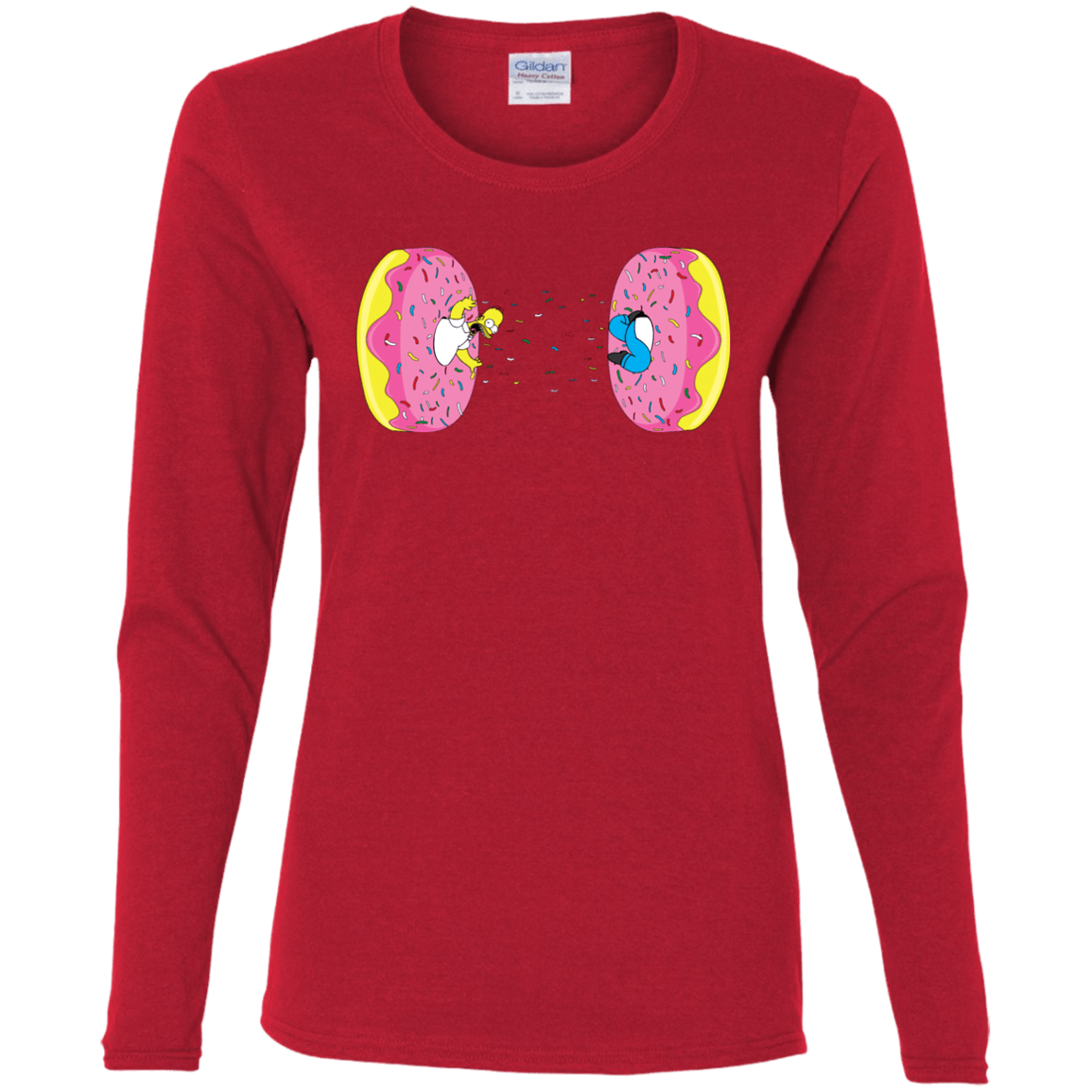 T-Shirts Red / S Donut Portal Women's Long Sleeve T-Shirt