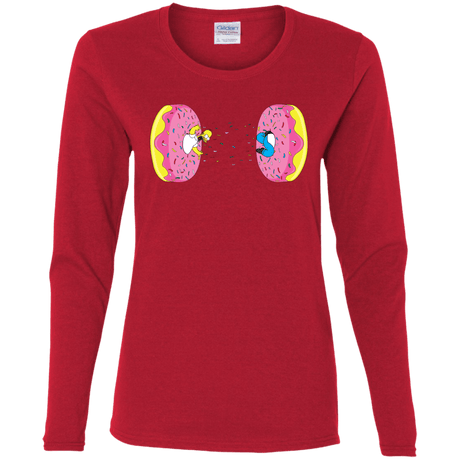 T-Shirts Red / S Donut Portal Women's Long Sleeve T-Shirt