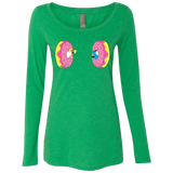 T-Shirts Envy / S Donut Portal Women's Triblend Long Sleeve Shirt