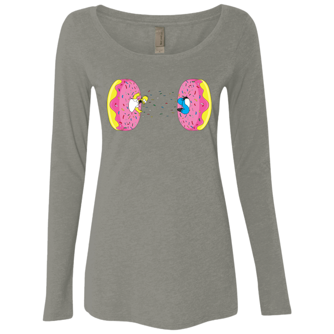 T-Shirts Venetian Grey / S Donut Portal Women's Triblend Long Sleeve Shirt