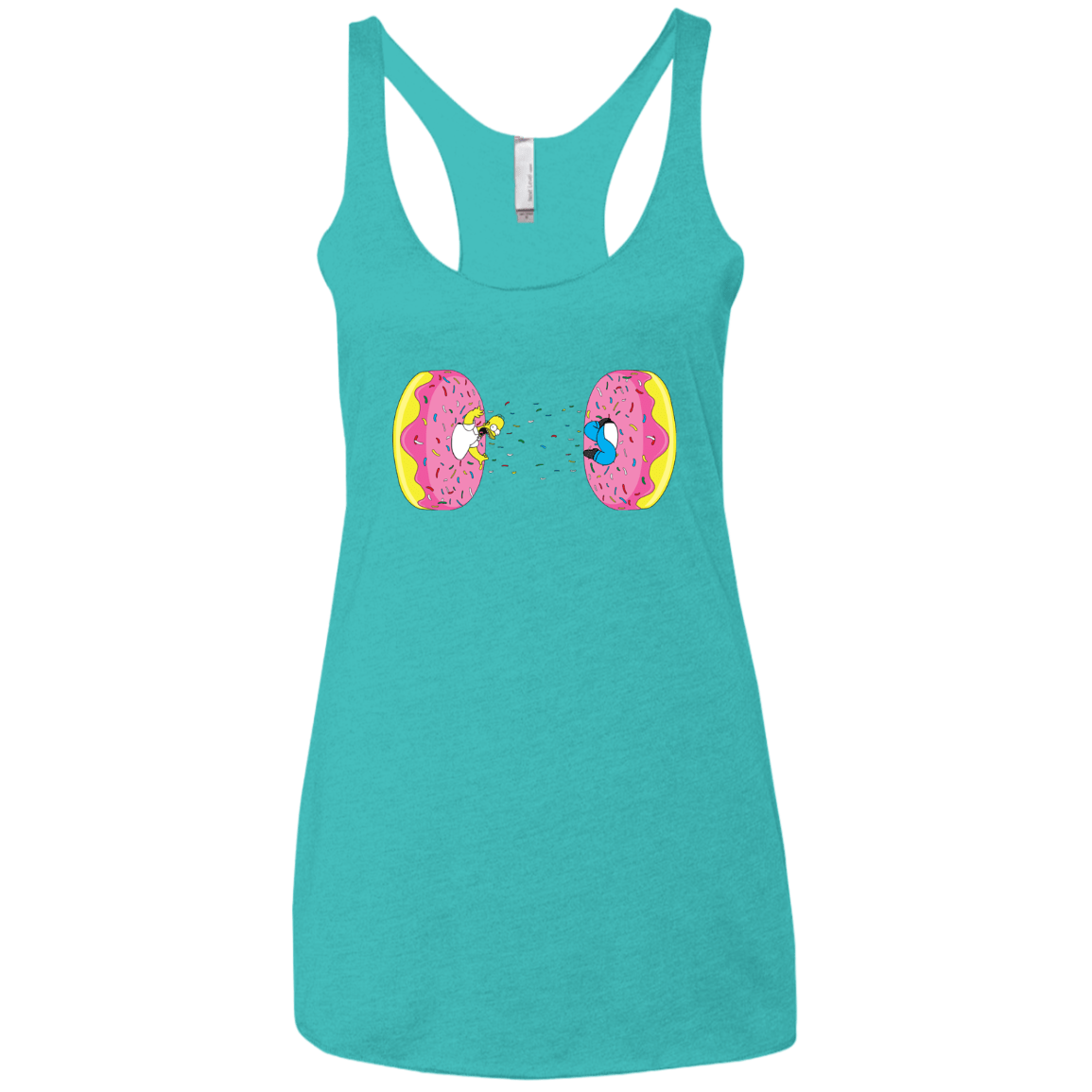 T-Shirts Tahiti Blue / X-Small Donut Portal Women's Triblend Racerback Tank