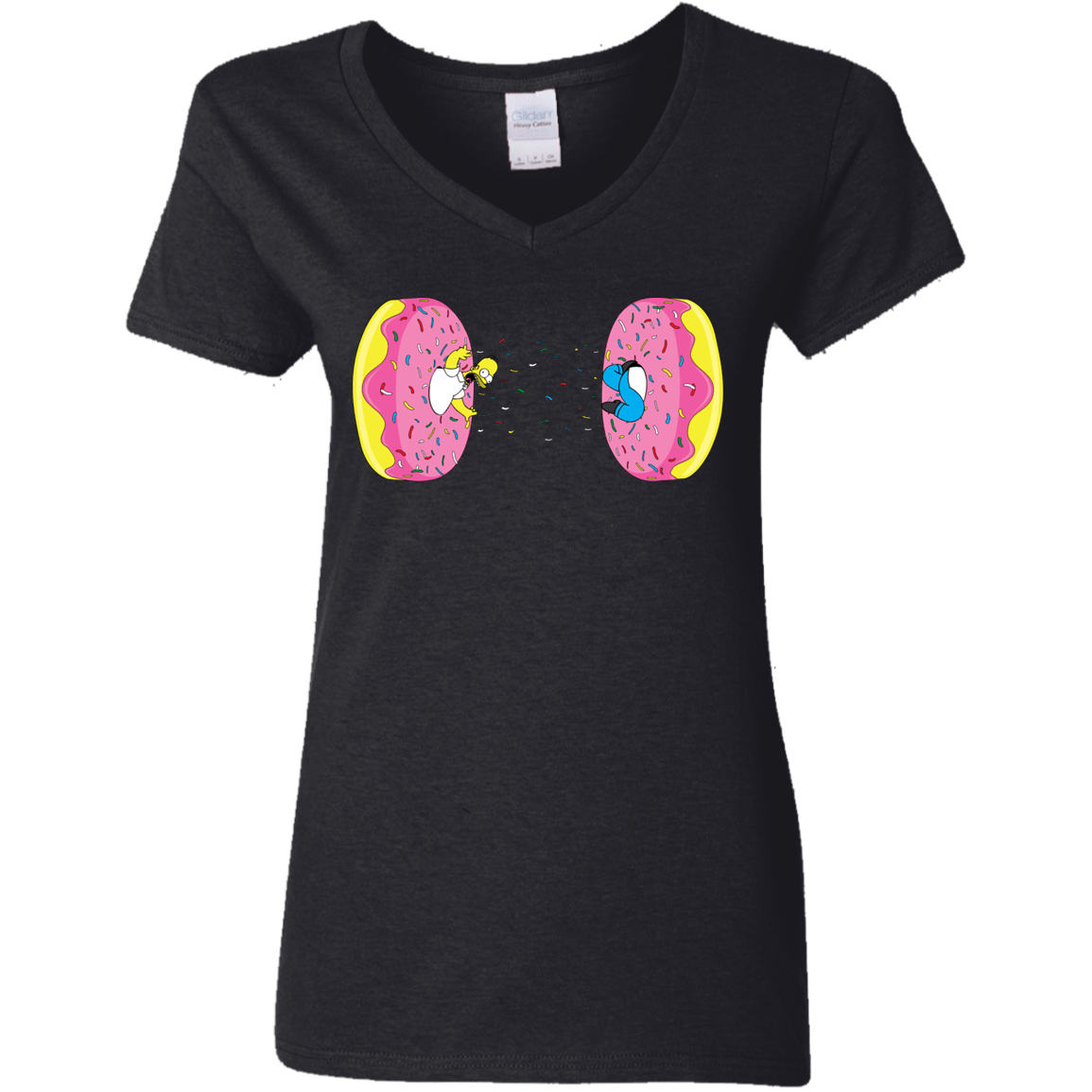 T-Shirts Black / S Donut Portal Women's V-Neck T-Shirt