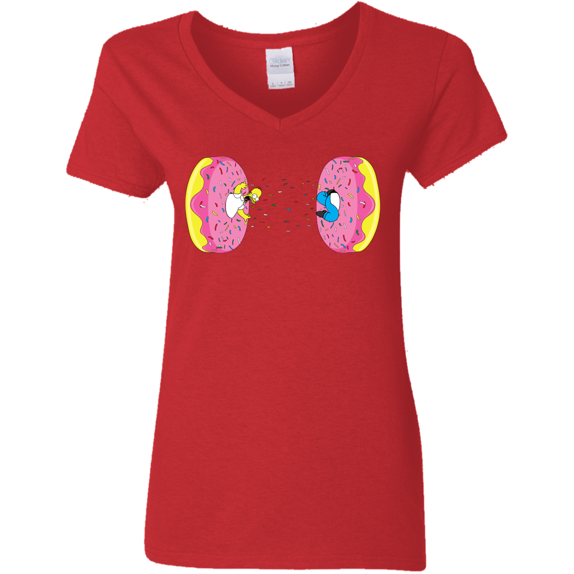 T-Shirts Red / S Donut Portal Women's V-Neck T-Shirt