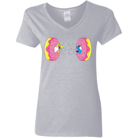 T-Shirts Sport Grey / S Donut Portal Women's V-Neck T-Shirt