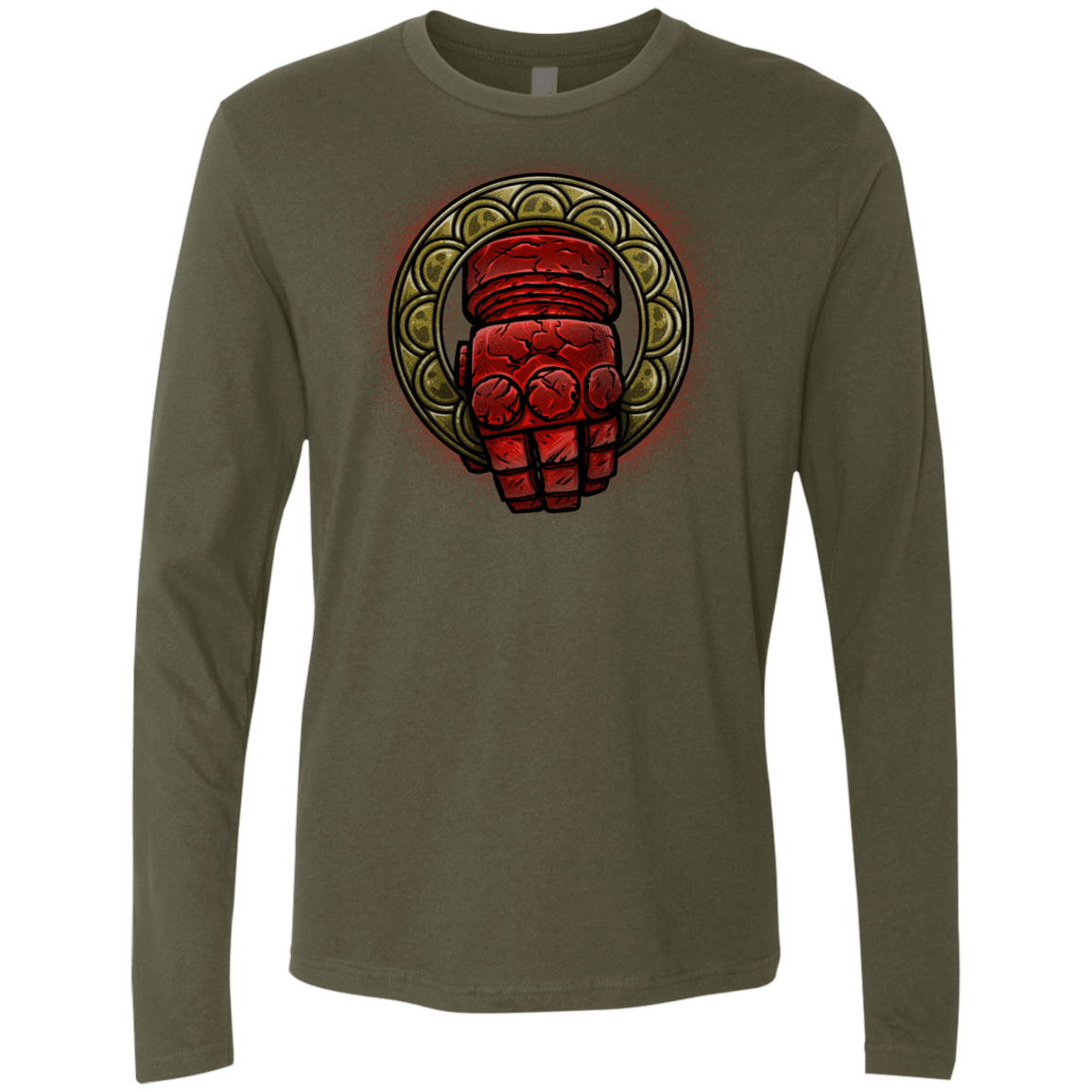 T-Shirts Military Green / Small Doom Hand of the King Men's Premium Long Sleeve
