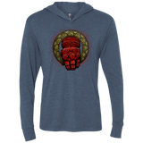 T-Shirts Indigo / X-Small Doom Hand of the King Triblend Long Sleeve Hoodie Tee