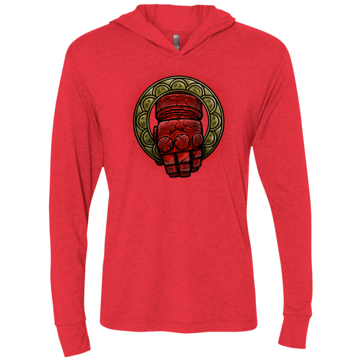 T-Shirts Vintage Red / X-Small Doom Hand of the King Triblend Long Sleeve Hoodie Tee