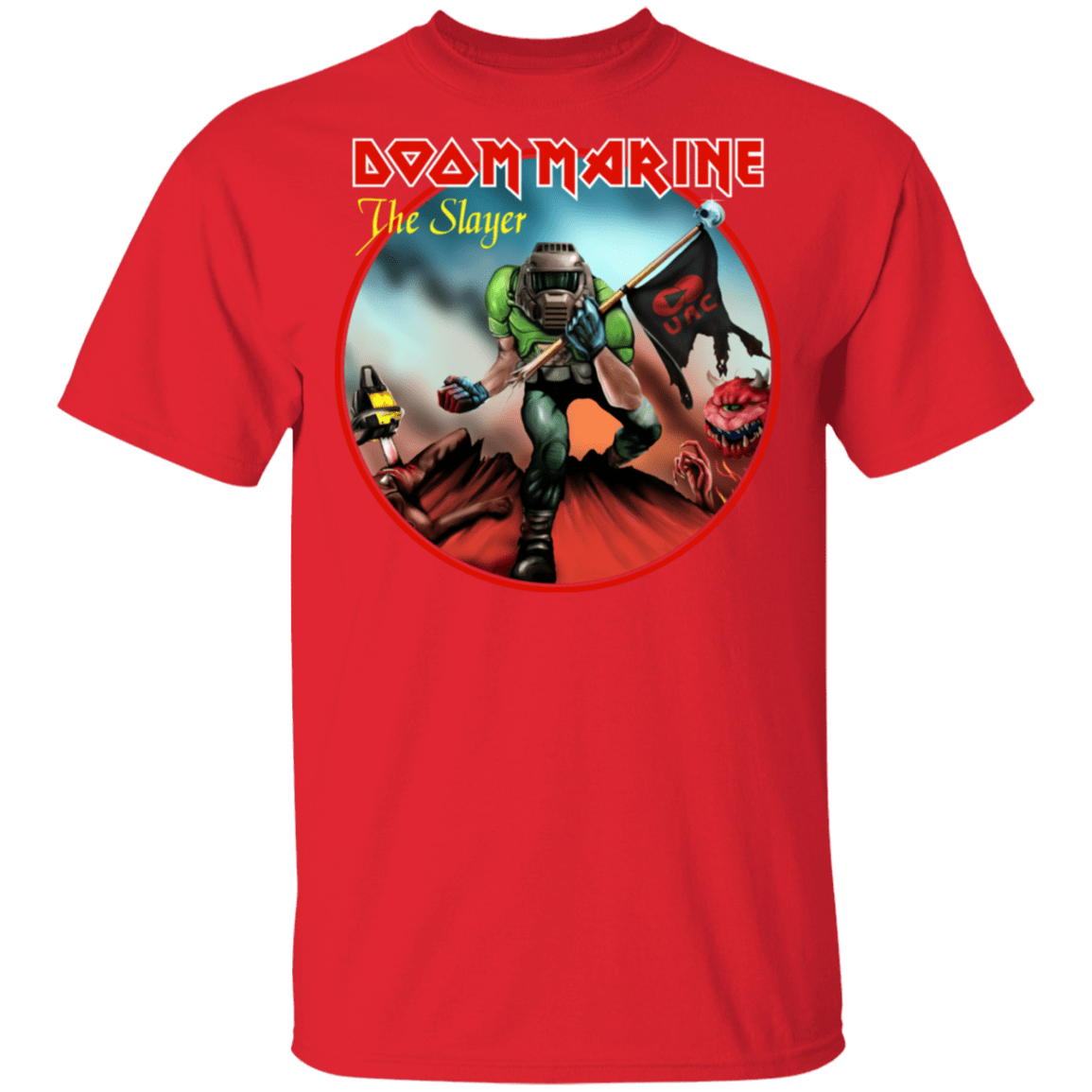 T-Shirts Red / S Doom Marine T-Shirt