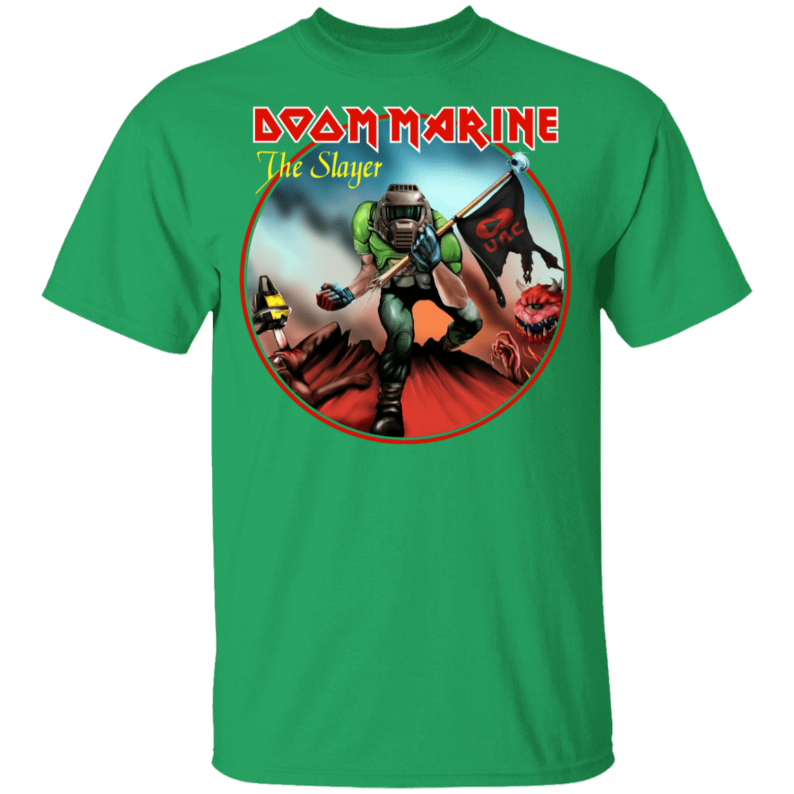 T-Shirts Irish Green / YXS Doom Marine Youth T-Shirt