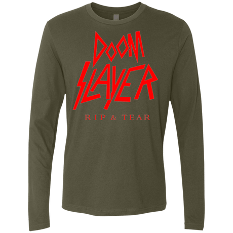 T-Shirts Military Green / Small Doom Slayer Men's Premium Long Sleeve