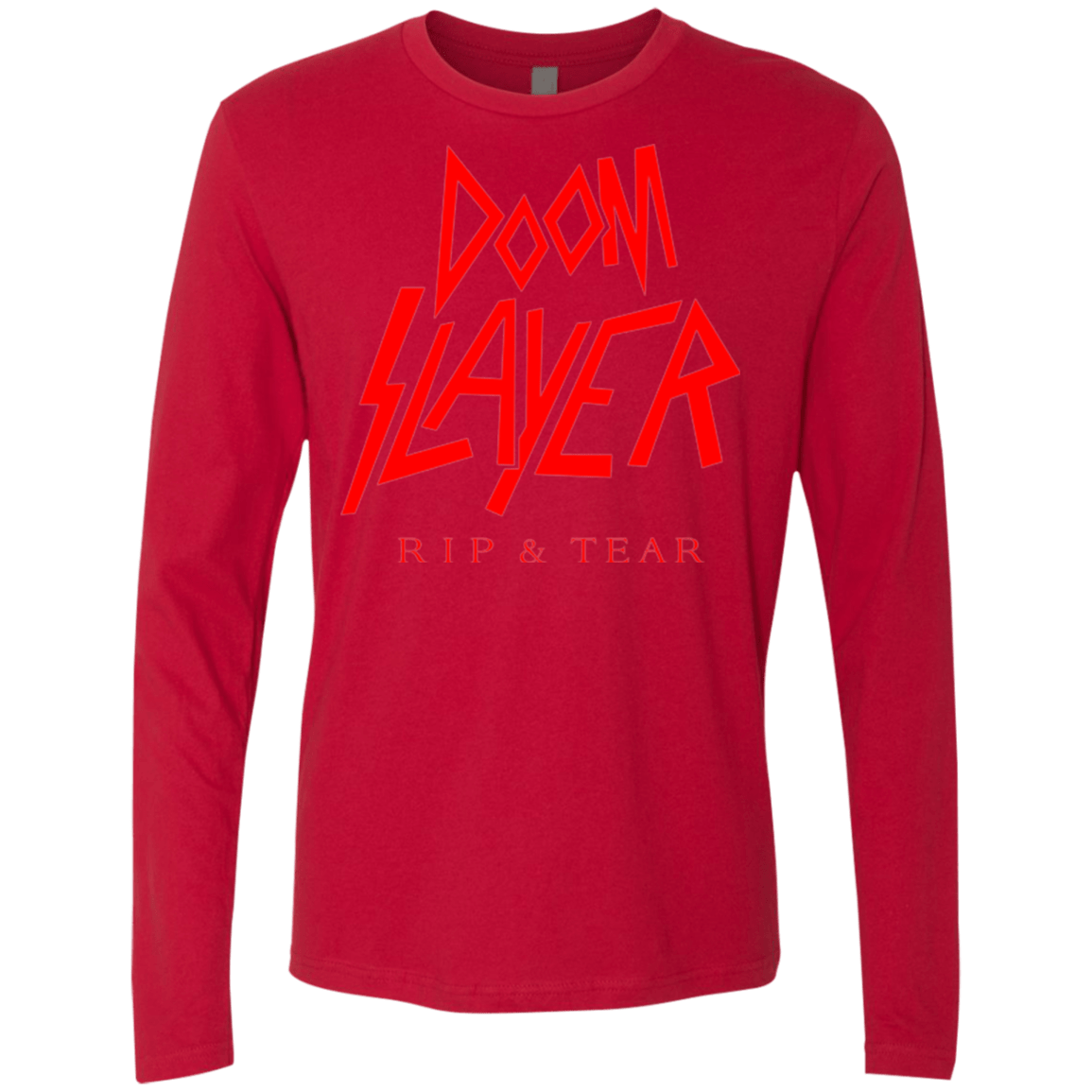 T-Shirts Red / Small Doom Slayer Men's Premium Long Sleeve