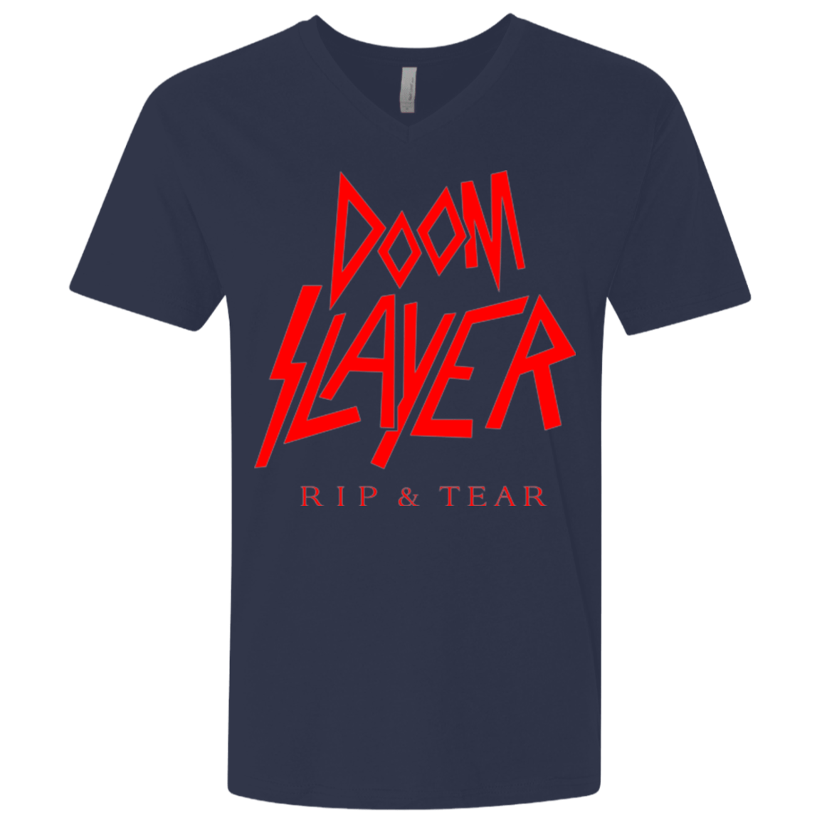 T-Shirts Midnight Navy / X-Small Doom Slayer Men's Premium V-Neck