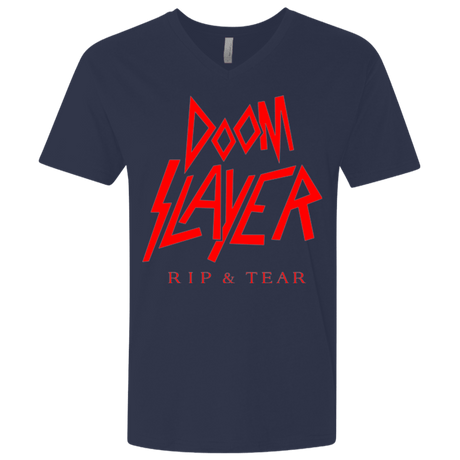 T-Shirts Midnight Navy / X-Small Doom Slayer Men's Premium V-Neck