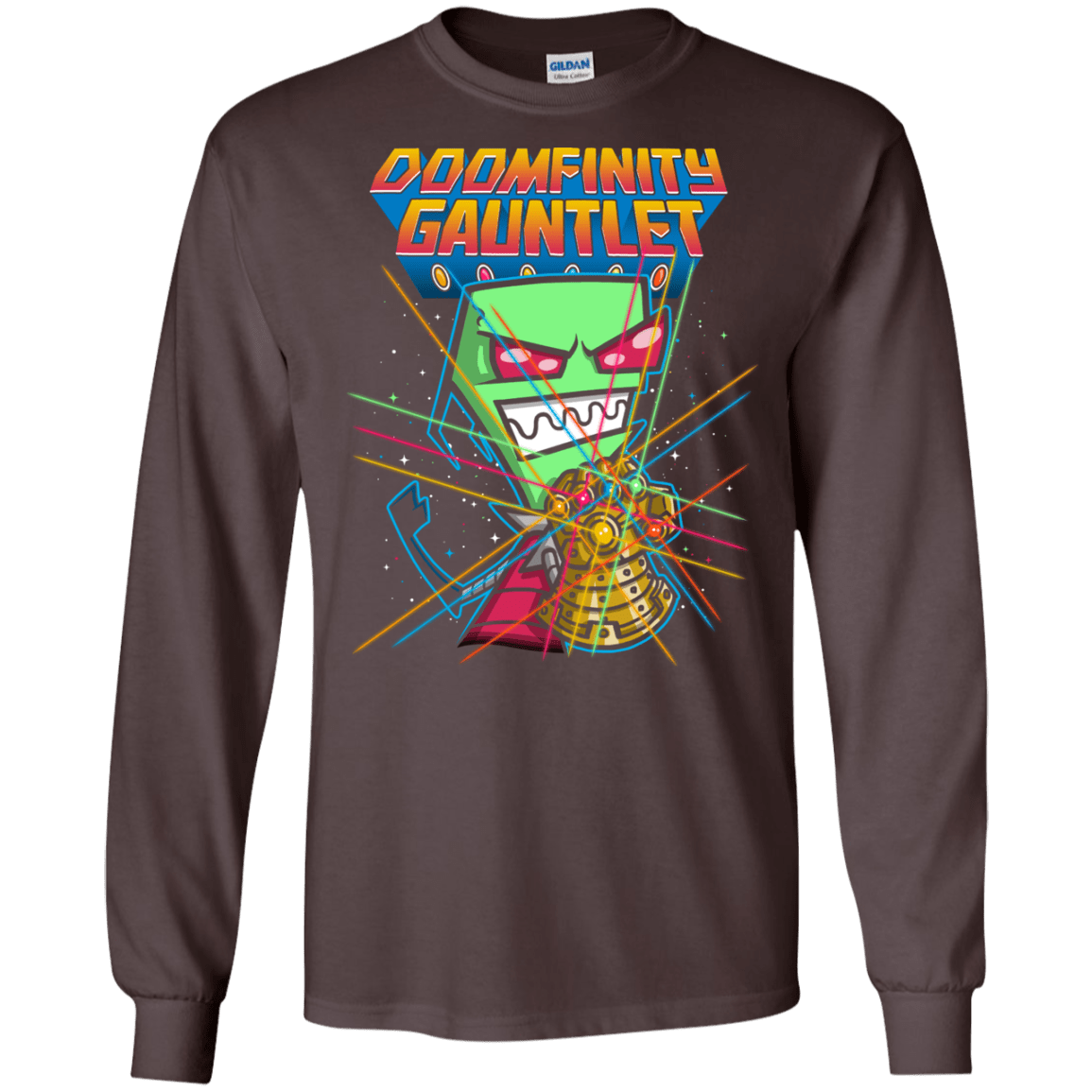 T-Shirts Dark Chocolate / S DOOMFINITY Men's Long Sleeve T-Shirt