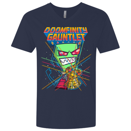 T-Shirts Midnight Navy / X-Small DOOMFINITY Men's Premium V-Neck